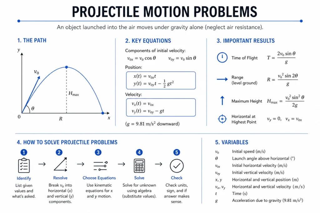  projectile motion problems 