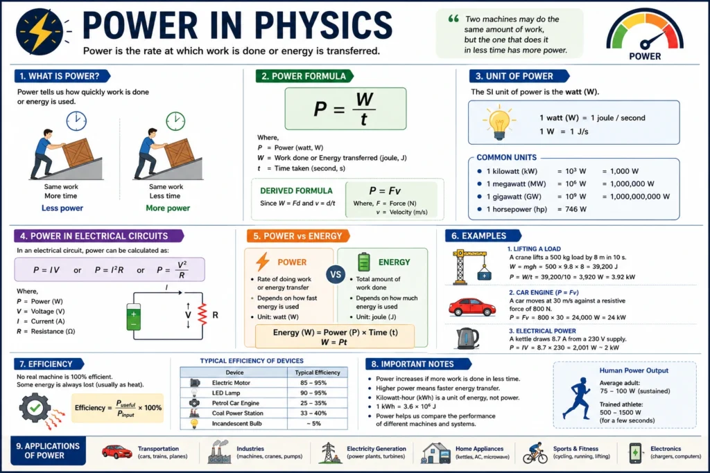 power =w/t